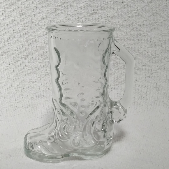 Other - Glass Cowboy Boot Drinking Mug